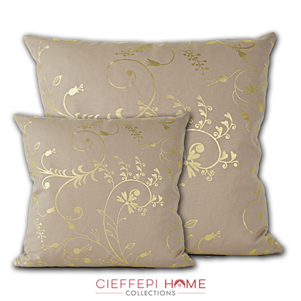 CASSIOPEA Cuscino arredo con stampa a caldo oro - CFP Home Collections