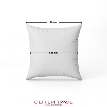 ED Enjoy Home Cuscino Sfoderabile 40x40 Cm - Cotone Blu Anatra, 400g, Lavabile Con Zip, Certificato OEKO-TEX