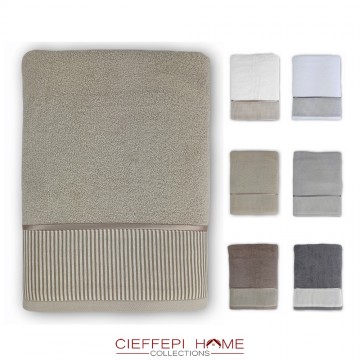 asciugamano set 1+1 bagno in spugna bagno elegante