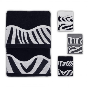 asciugamano set 1+1 bagno in spugna bagno elegante