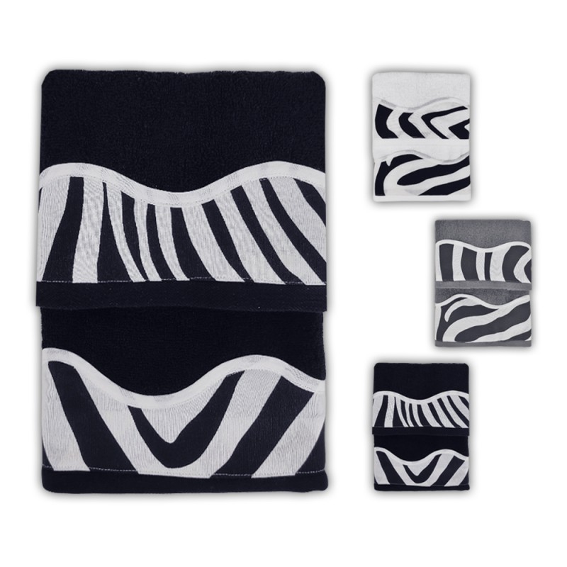 asciugamano set 1+1 bagno in spugna bagno elegante