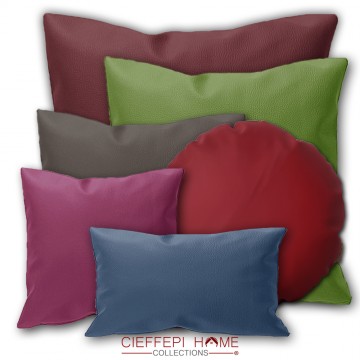 cuscino arredo in ecopelle disponibile in 26 varianti di colore