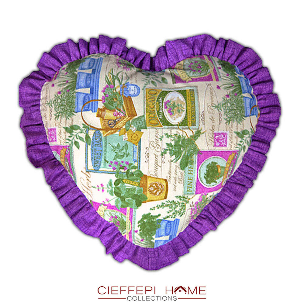 GARDEN Cuscino arredo sfod. a forma di cuore rouche - Cieffepi Home Collection