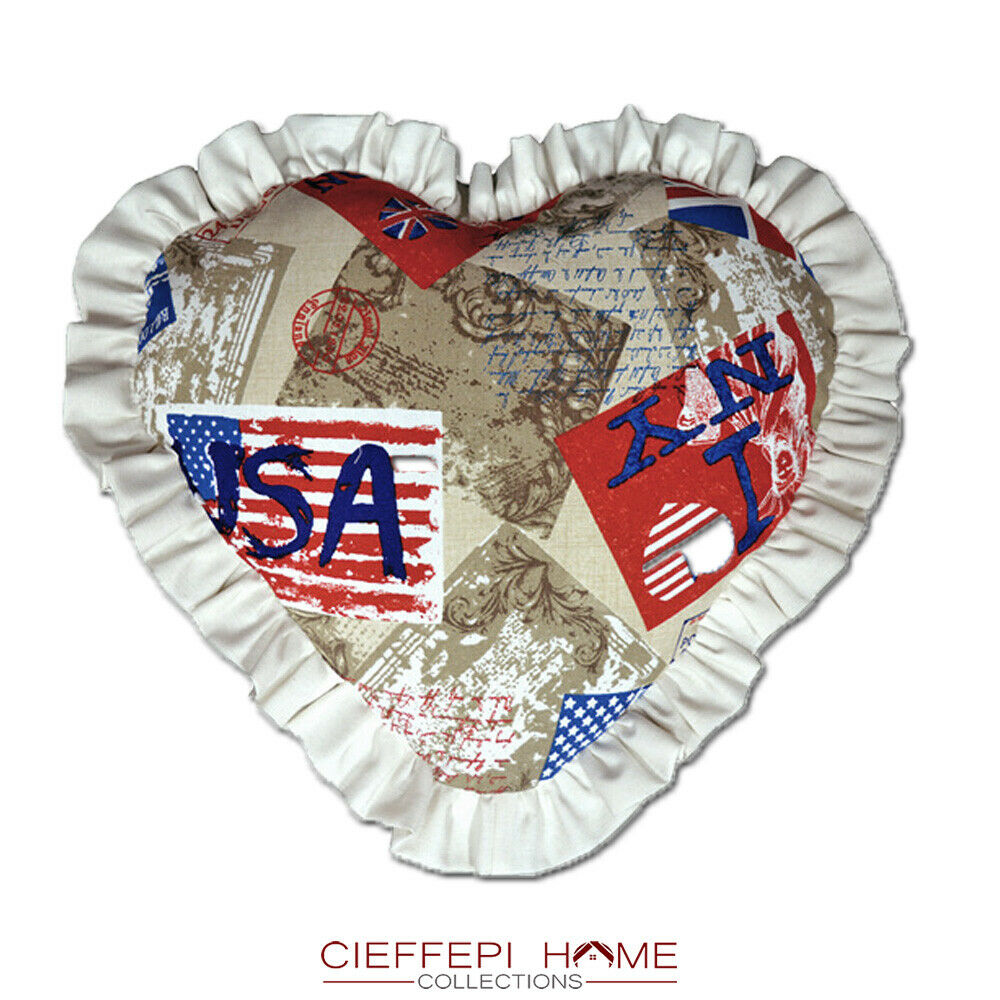 DELIVERY Cuscino arredo sfod. forma di cuore rouche - Cieffepi Home Collection