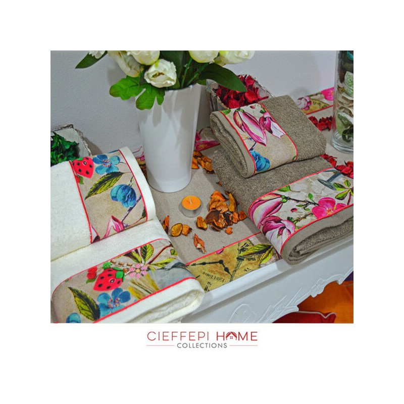 Cieffepi Home Collections Set 2 Asciugamani Art PON PON Viso + Ospite Royal 