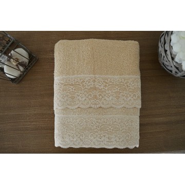 asciugamano set 1+1 bagno in spugna bagno elegante