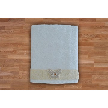 asciugamano set 1+1 bagno in spugna bagno elegante