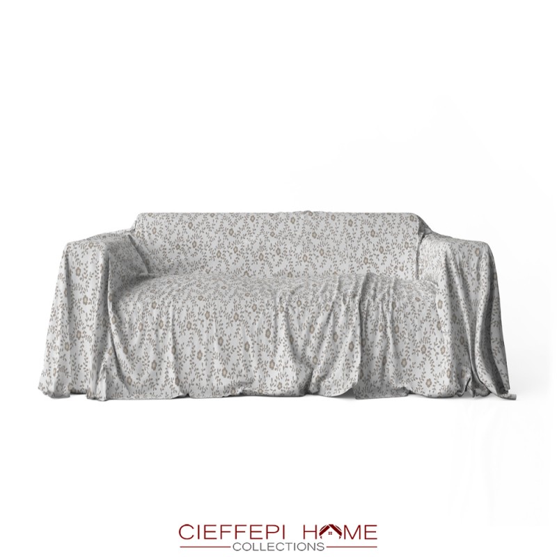 Telo Arredo Cieffepi Home Collections Multicolour, 220x270 Cm, Colore Verde. 70% Cotone, 30% Poliestere. Copri Divano, Copriletto O Copri Poltrona. - 3