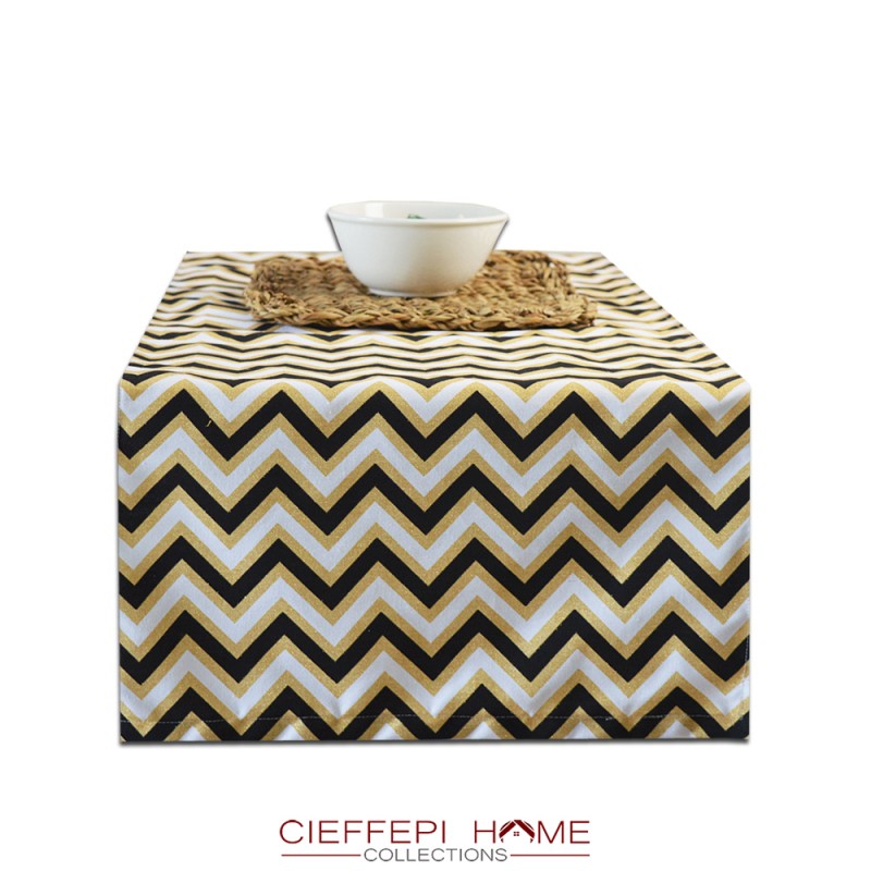 Cieffepi Home Runner Da Tavola ATRANI 45x140 Cm - Puro Cotone Made In Italy